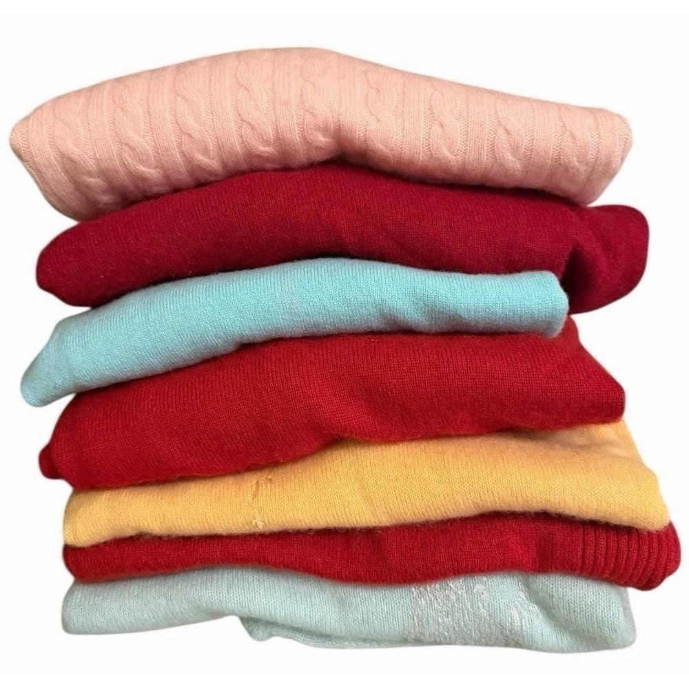 Cashmere Sweater Fabric Lot 7 Bundle Crafters Cutters Repurpose Sewing DIY